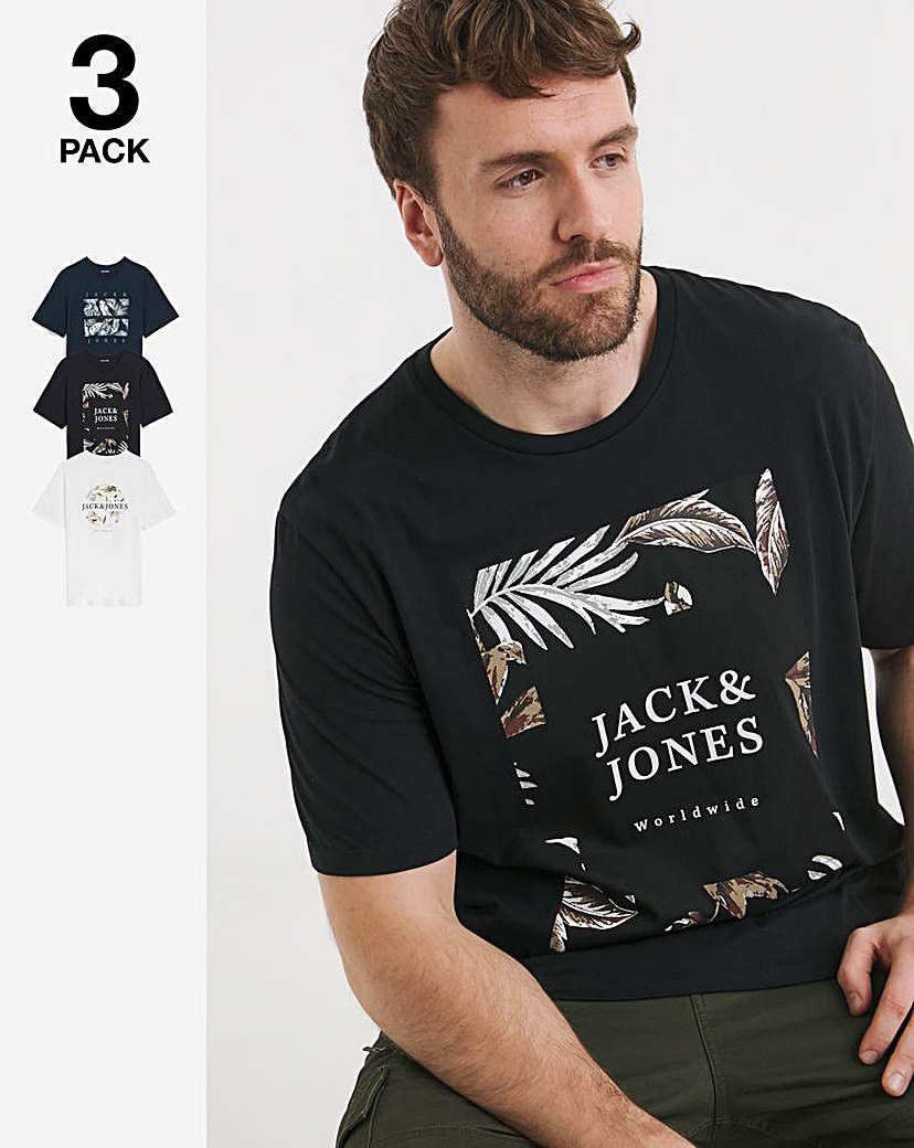 Jack & Jones Floor 3 Pack Crew Neck