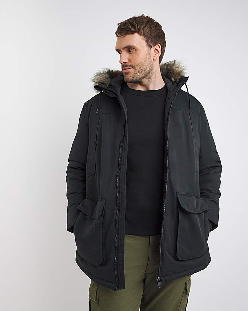 New In - Jack & Jones Construct Faux Fur Parka