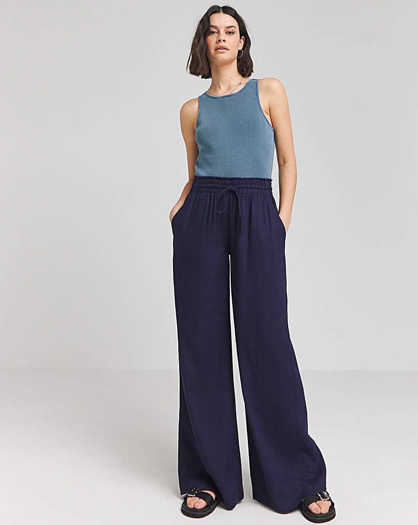 Linen Wide Leg Trousers