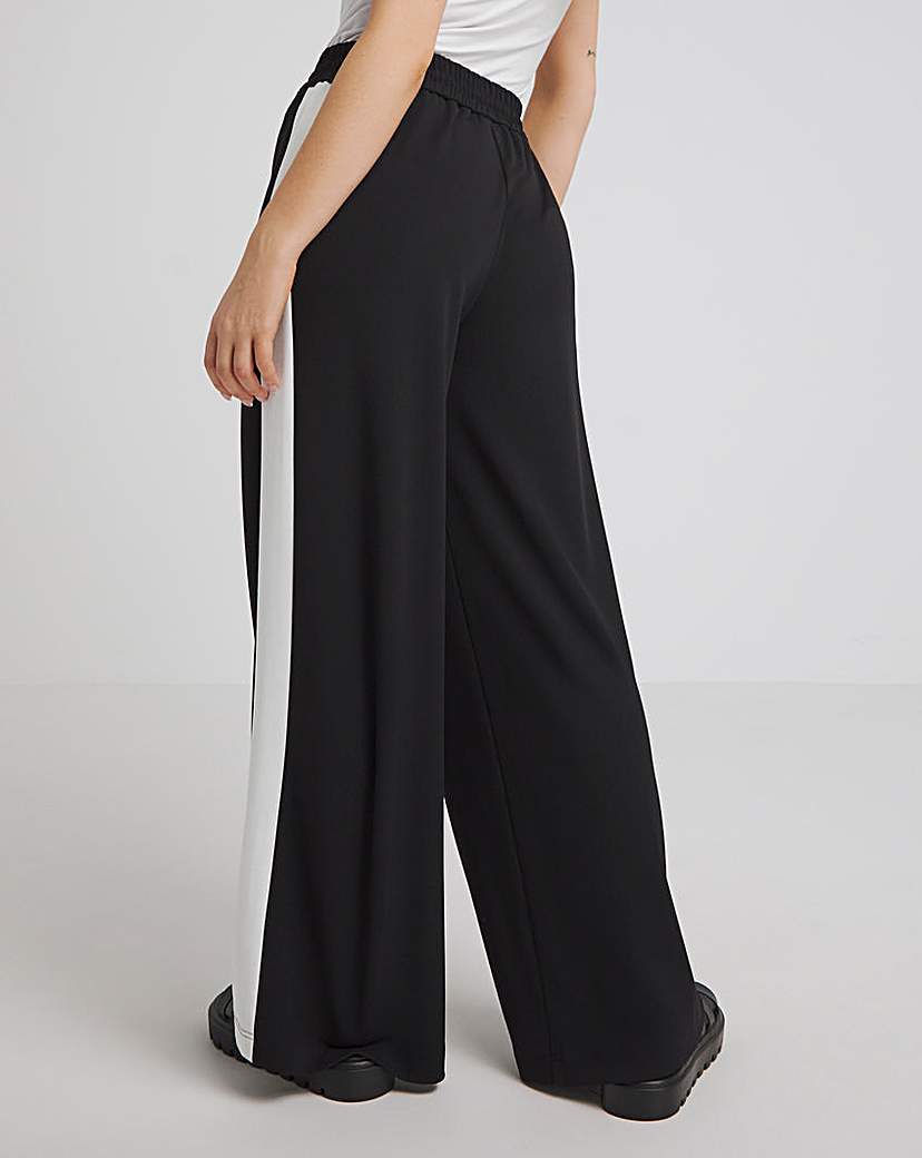 Side Stripe Wide Leg Trousers