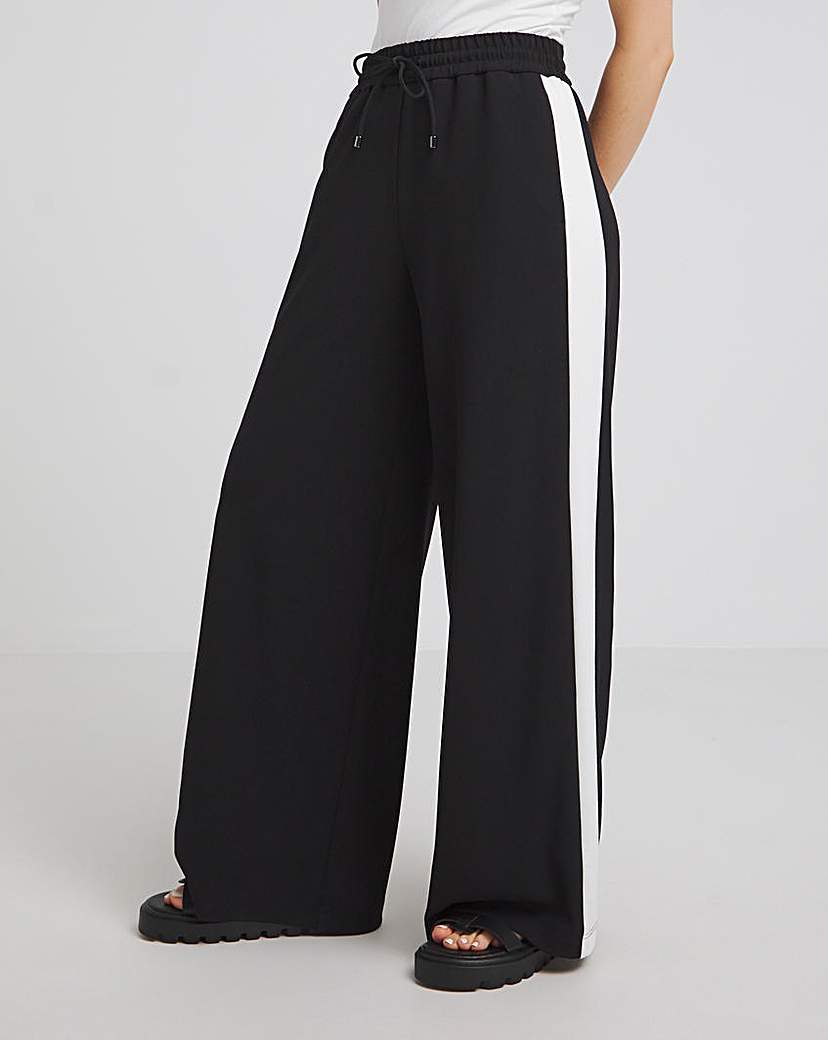 Side Stripe Wide Leg Trousers