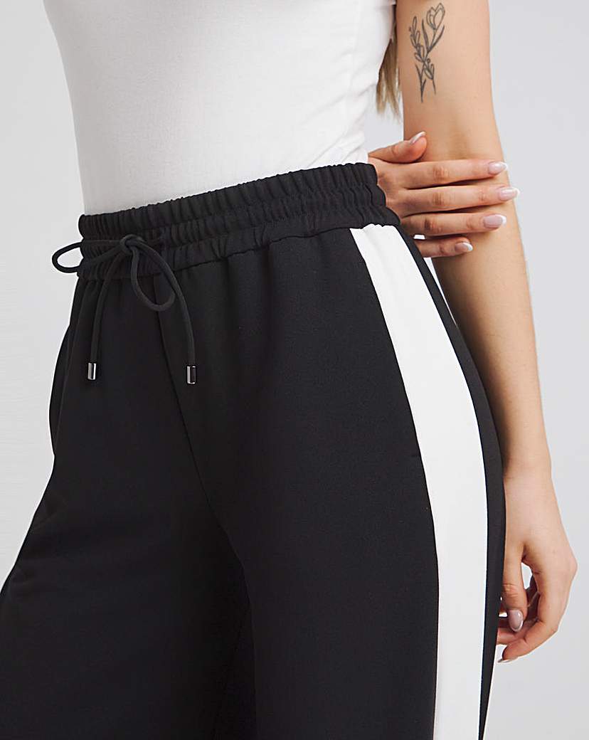 Side Stripe Wide Leg Trousers