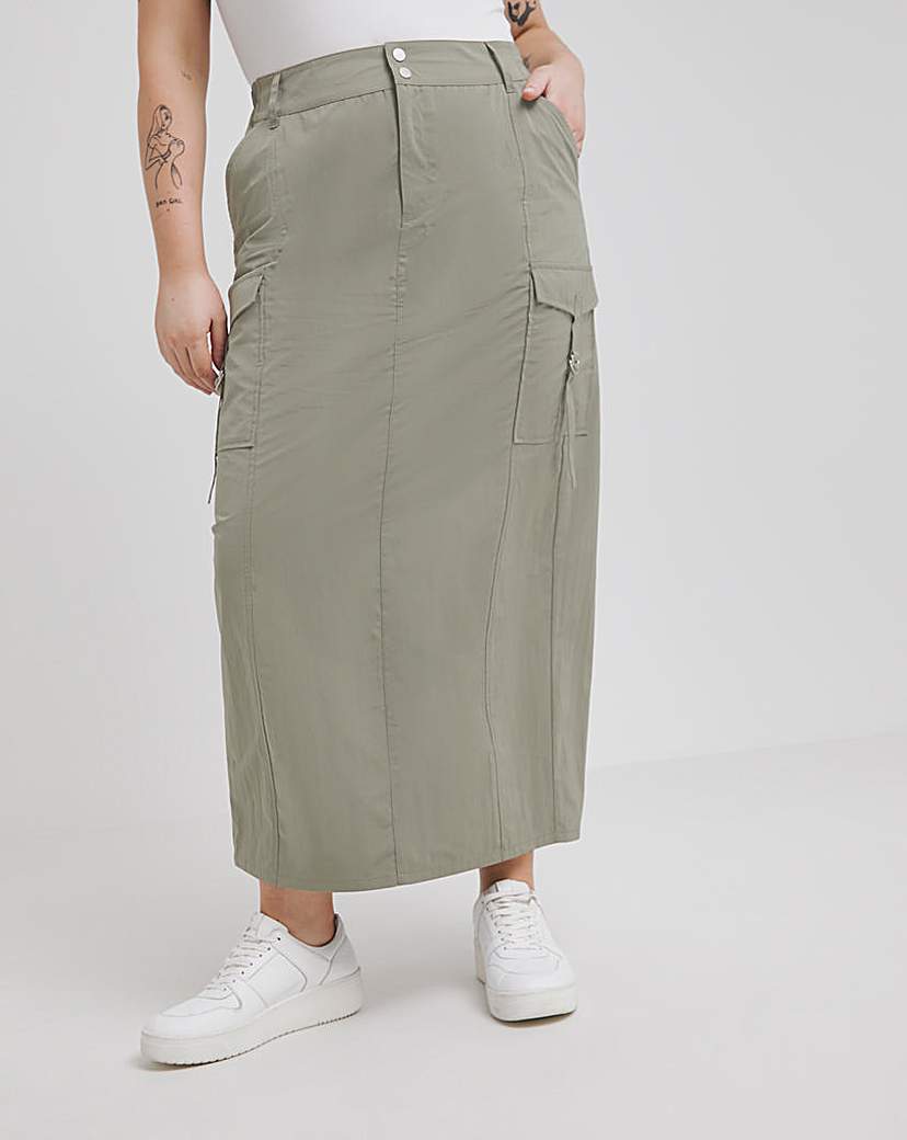 Plush Cargo Tech Midi Skirt