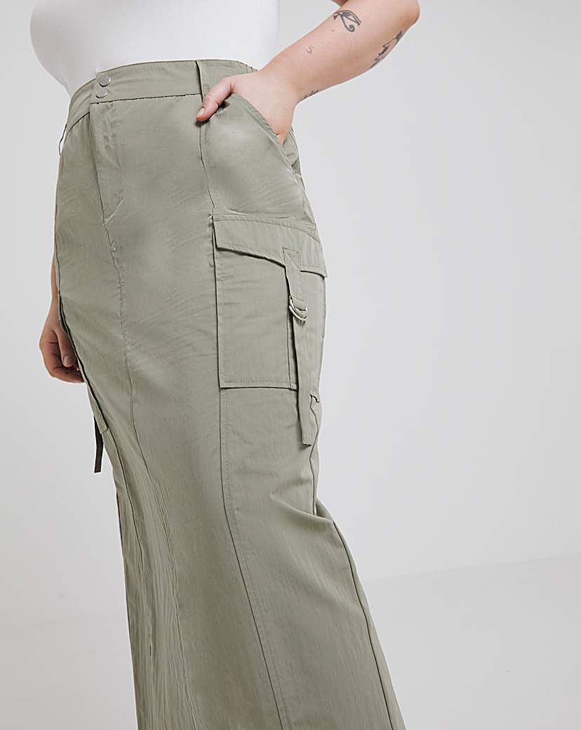 Plush Cargo Tech Midi Skirt