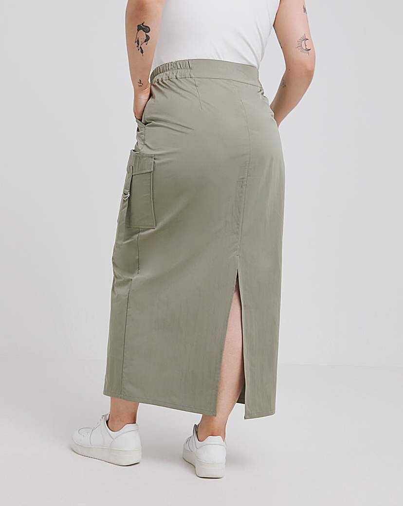 Plush Cargo Tech Midi Skirt