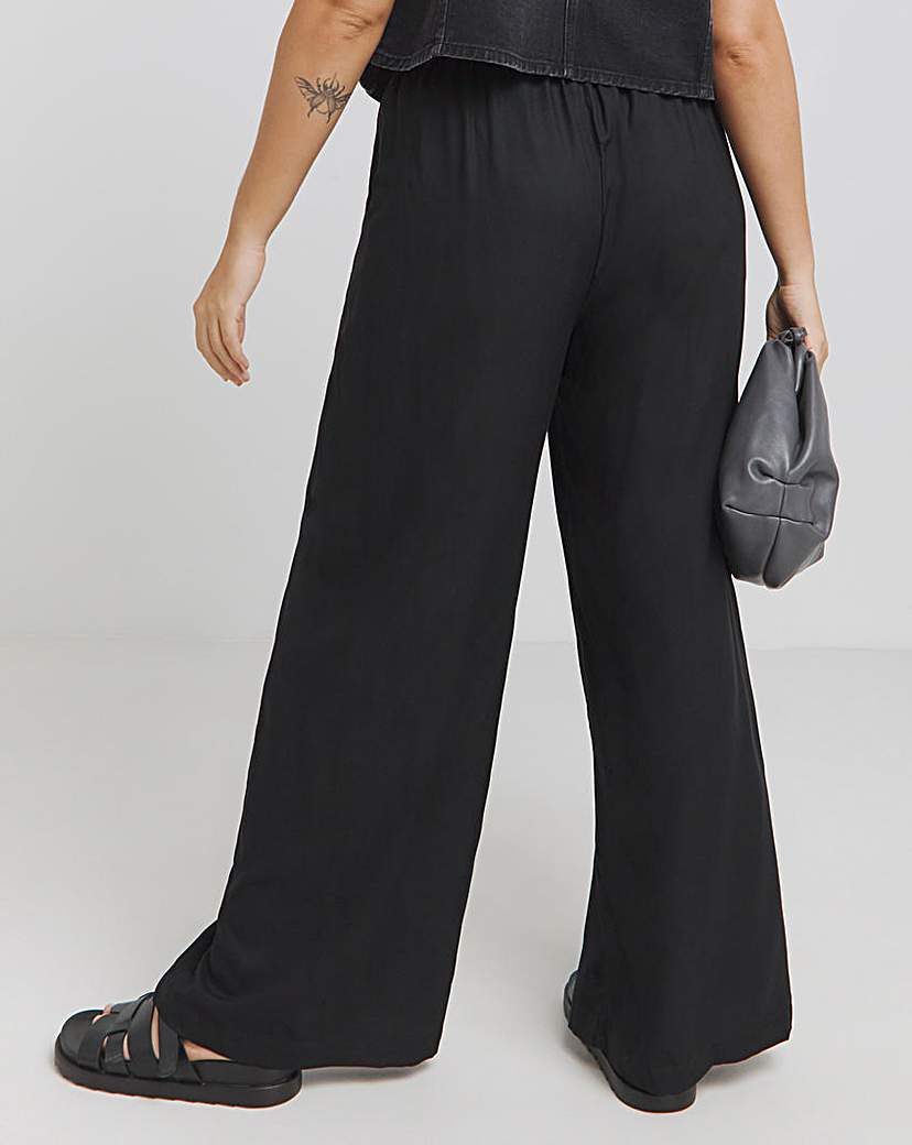 Wide Leg Woven Trousers