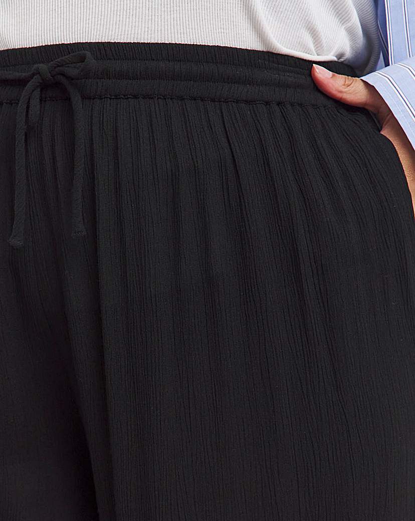 Crinkle Wide Leg Trousers