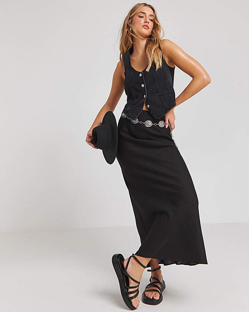 Simply Be Linen Maxi Skirt