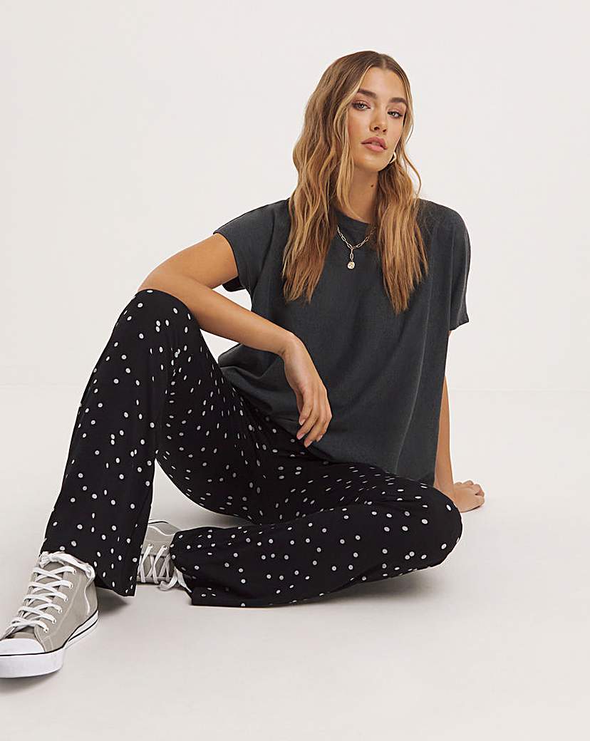 Spot Jersey Flared Trouser