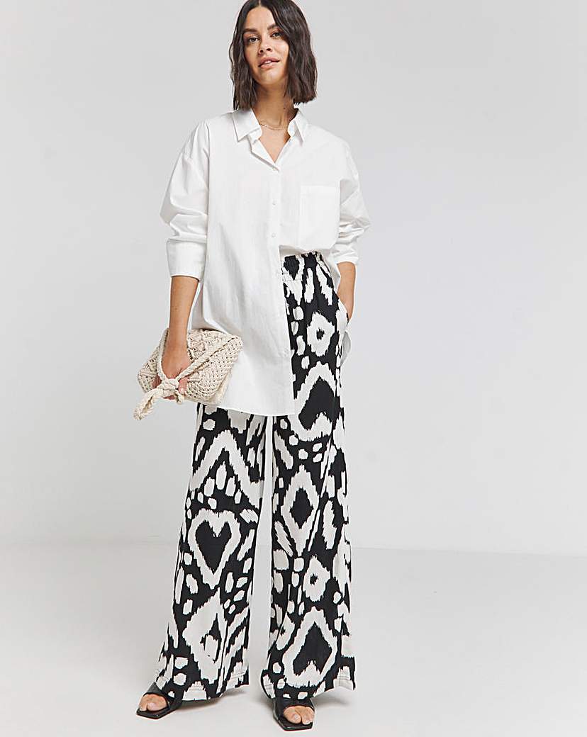 Linen Wide Leg Trousers