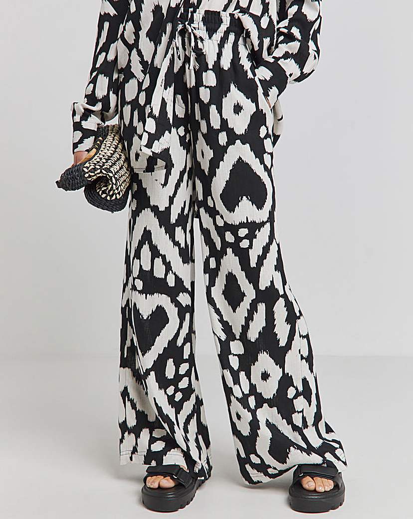 Linen Wide Leg Trousers