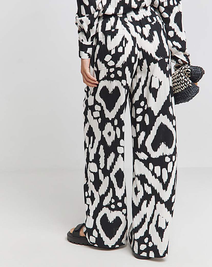 Linen Wide Leg Trousers