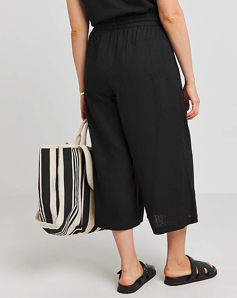 Tie Waist Linen Culottes