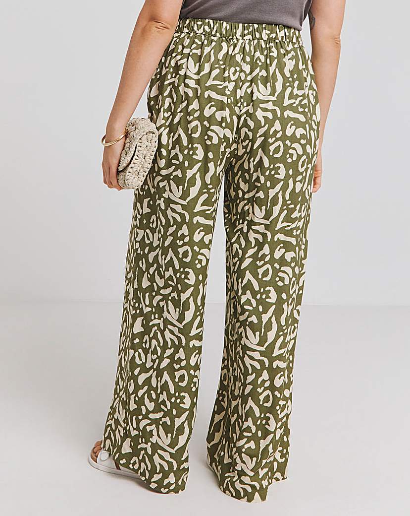 Wide Leg Woven Trousers