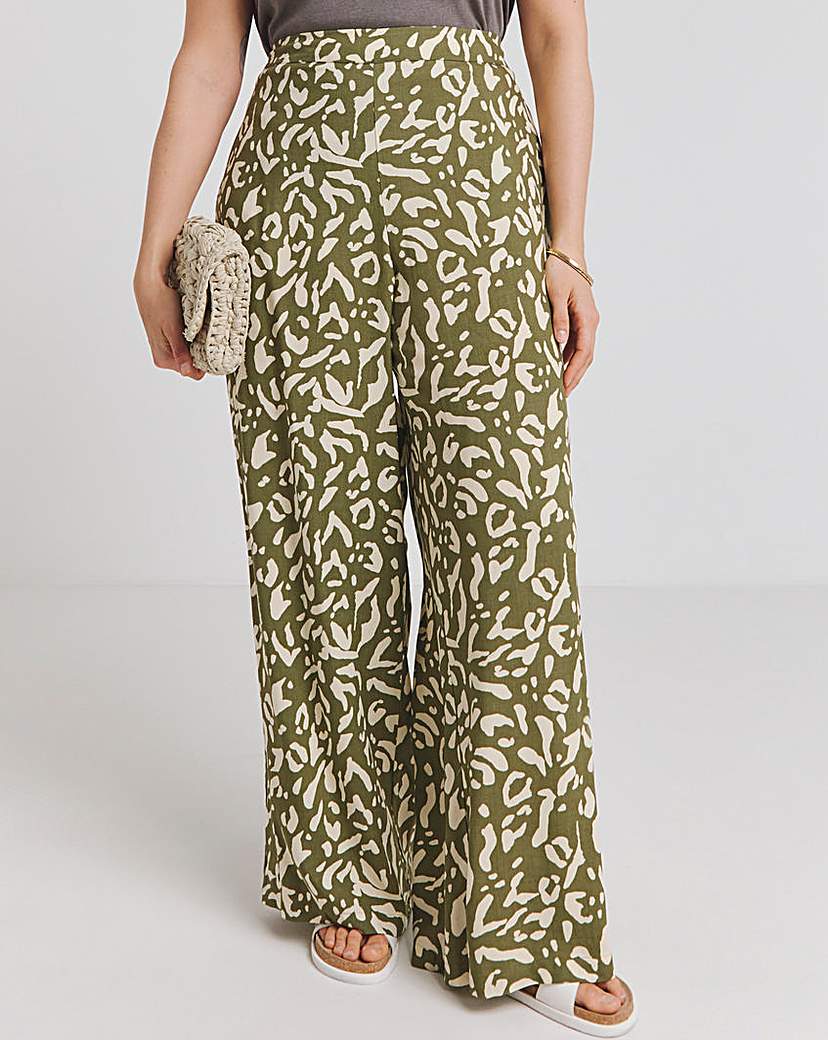 Wide Leg Woven Trousers