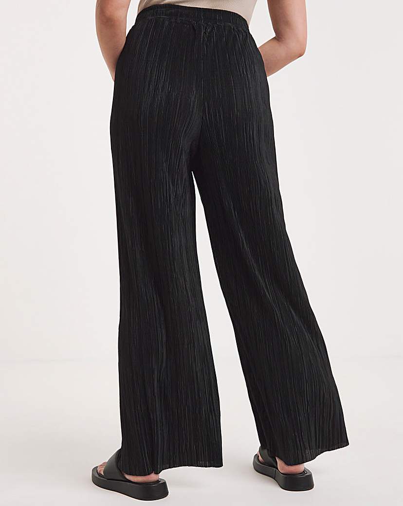Plisse Full Length Trousers