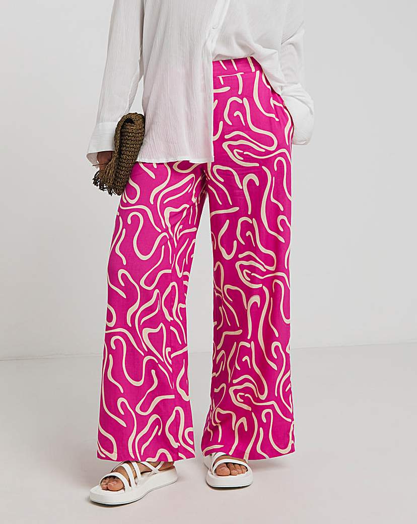 Wide Leg Woven Trousers