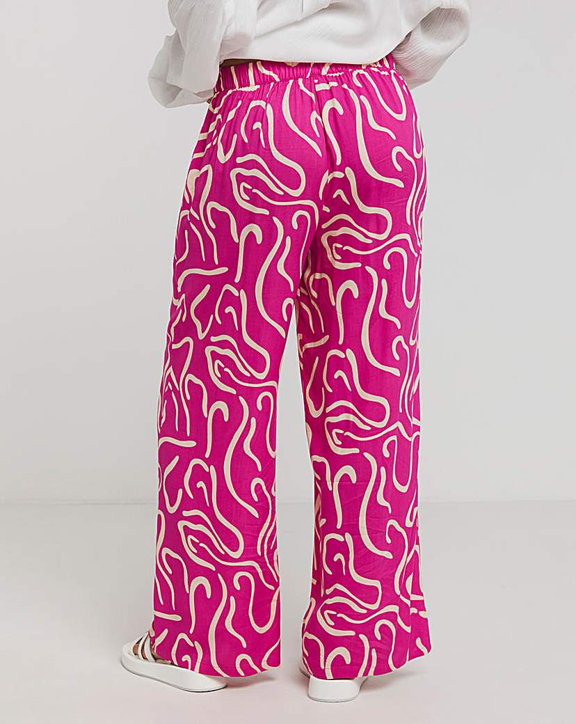Wide Leg Woven Trousers