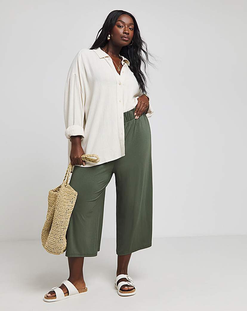 Jersey Wide Leg Trouser Simply Be