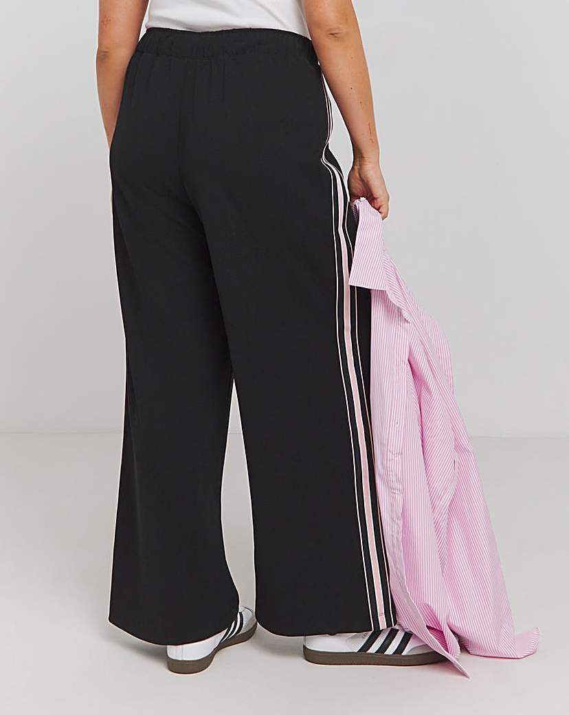 Side Stripe Wide Leg Trousers
