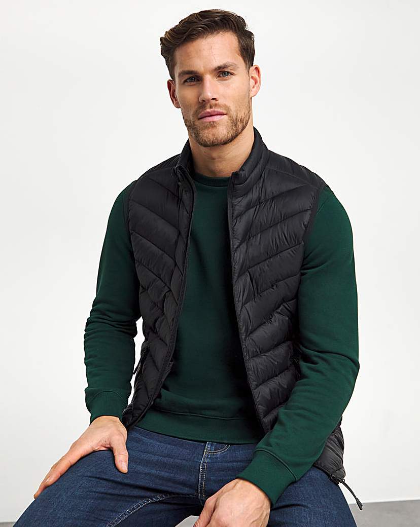 Black Lightweight Padded Gilet