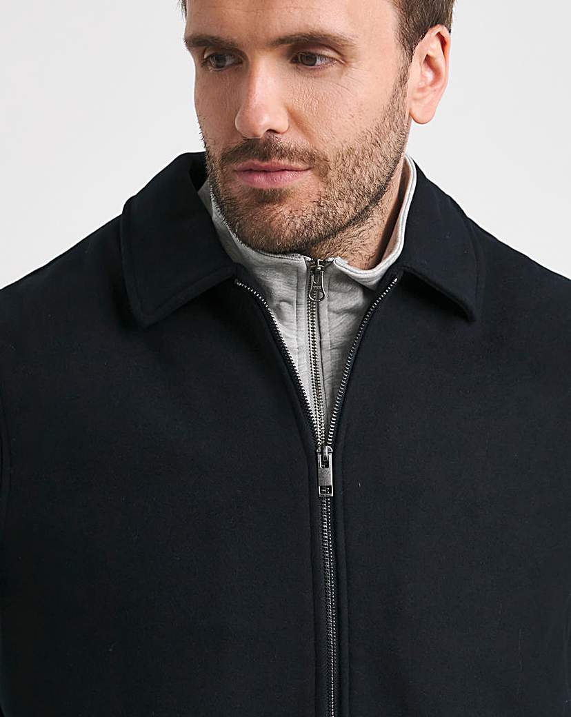 Wool Collar Zip Up Jacket