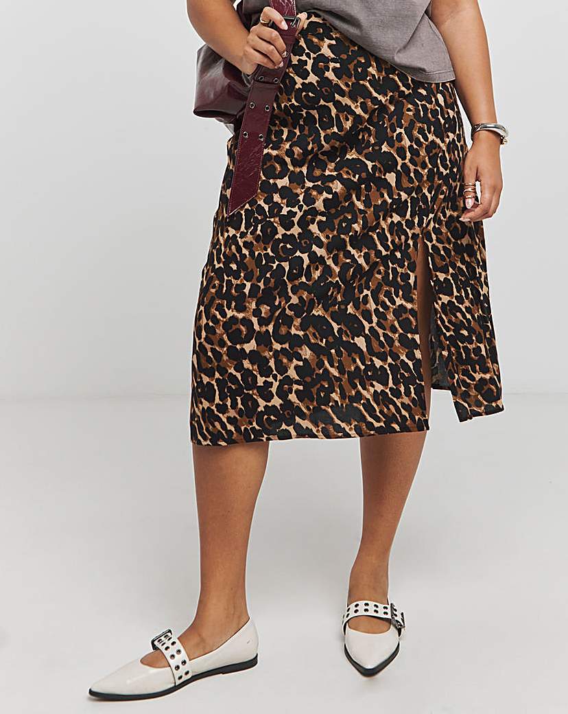 Side Split Midi Skirt