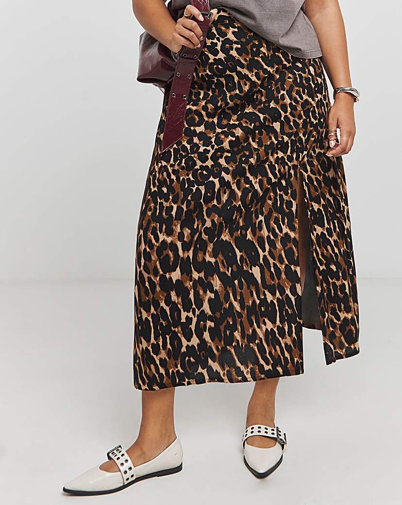 Side Split Midi Skirt