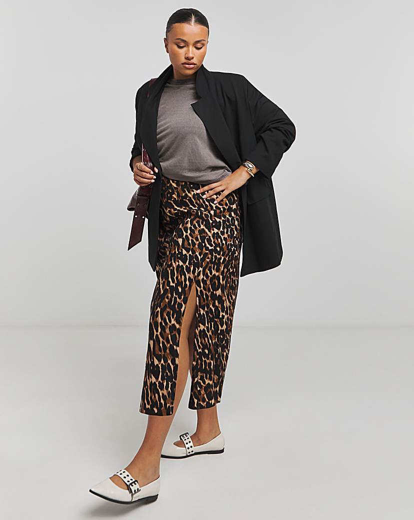 Side Split Midi Skirt