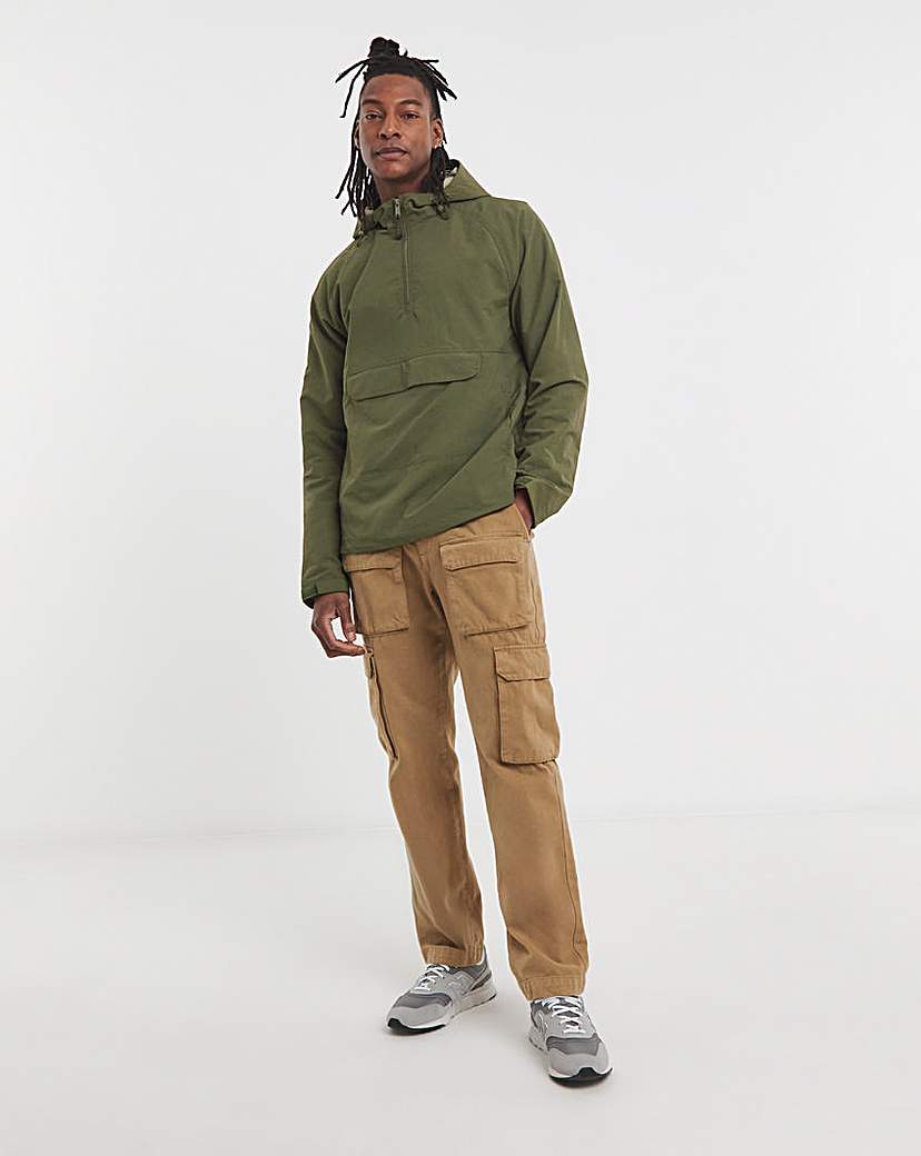 Khaki Overhead Zip Jacket