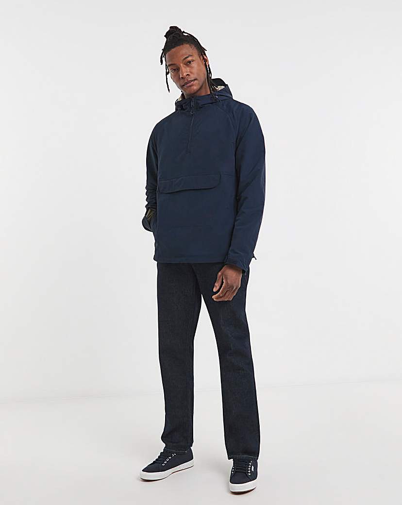 Navy Overhead Zip Jacket