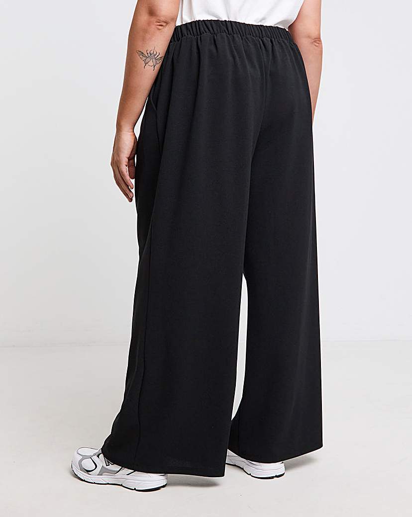 Scuba Crepe Wide Leg Trousers