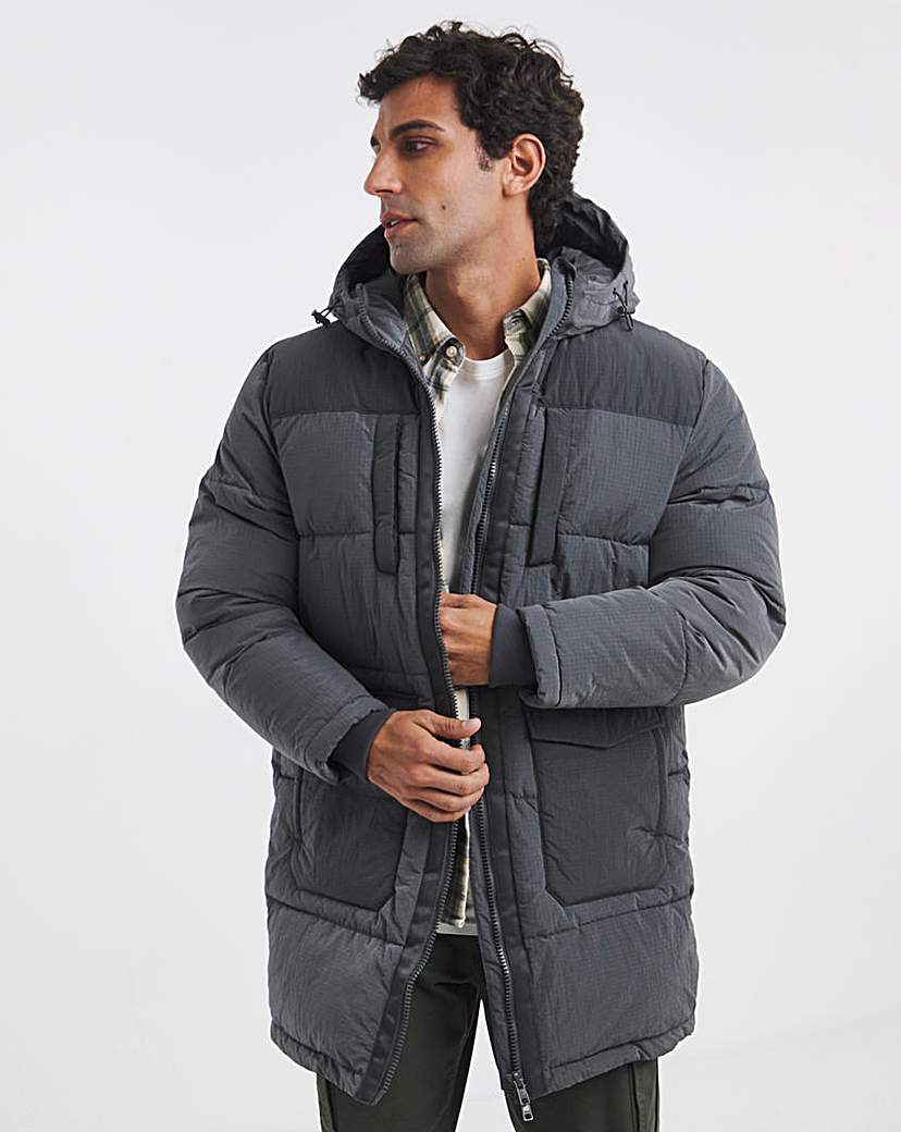 New In - Ripstop Padded Mid Length Coat