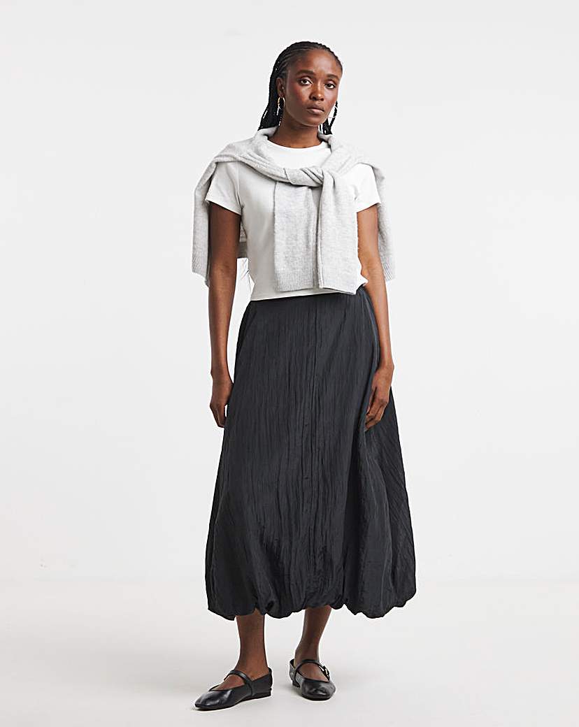 Bubble Hem Midaxi Skirt