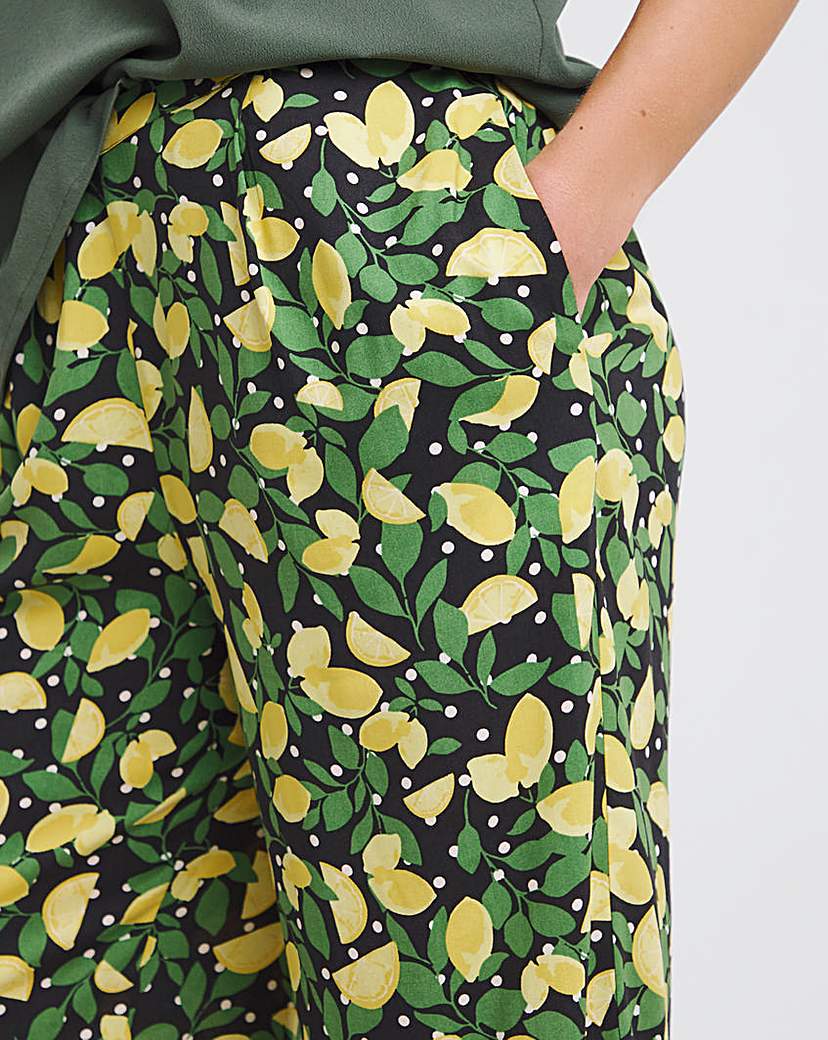 Wide Leg Spun Viscose Trousers