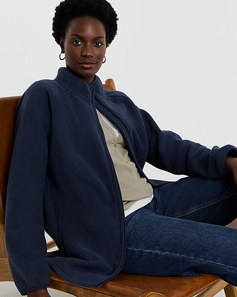 New In - Zip Through Longline Fleece