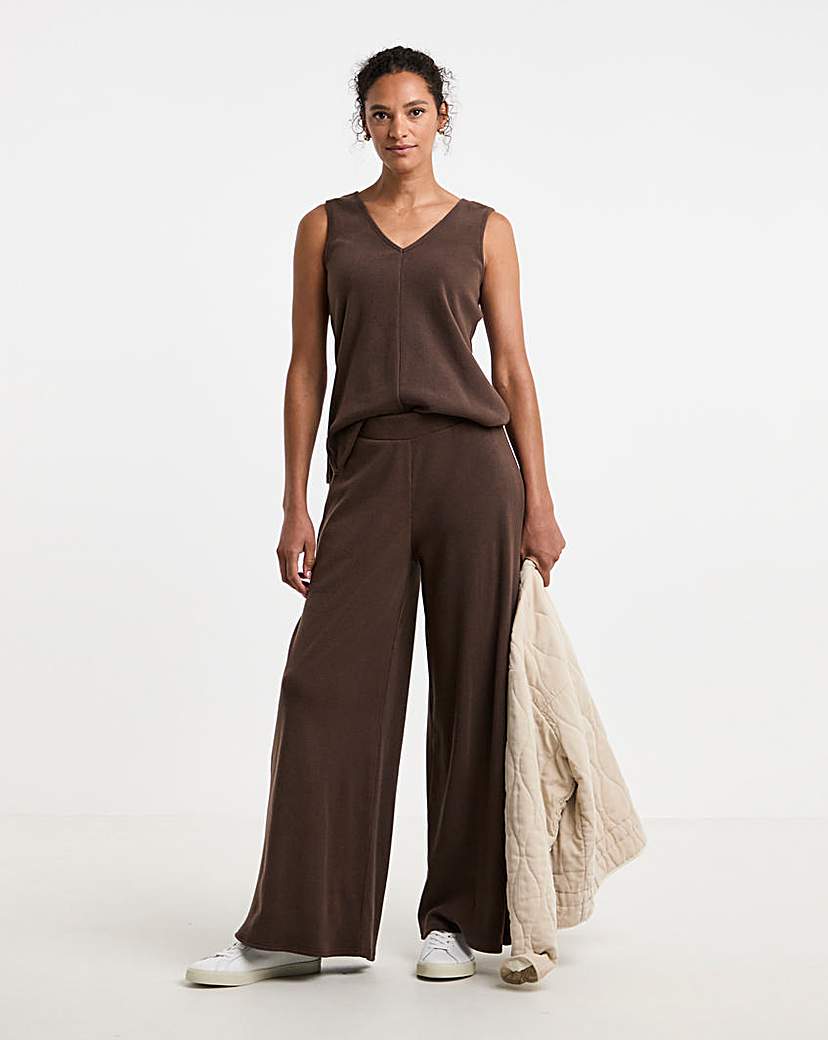 New In - Soft Touch Rib Wide Leg Jogger