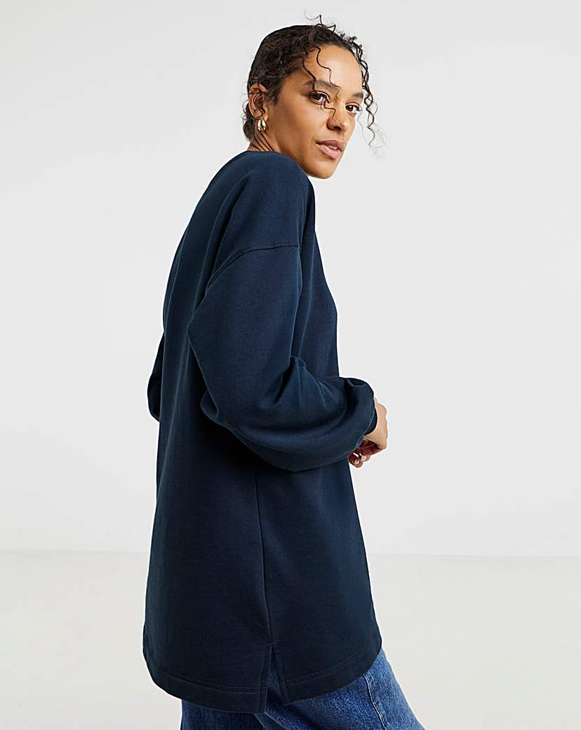 New In - Drop Shoulder Longline Sweatshirt