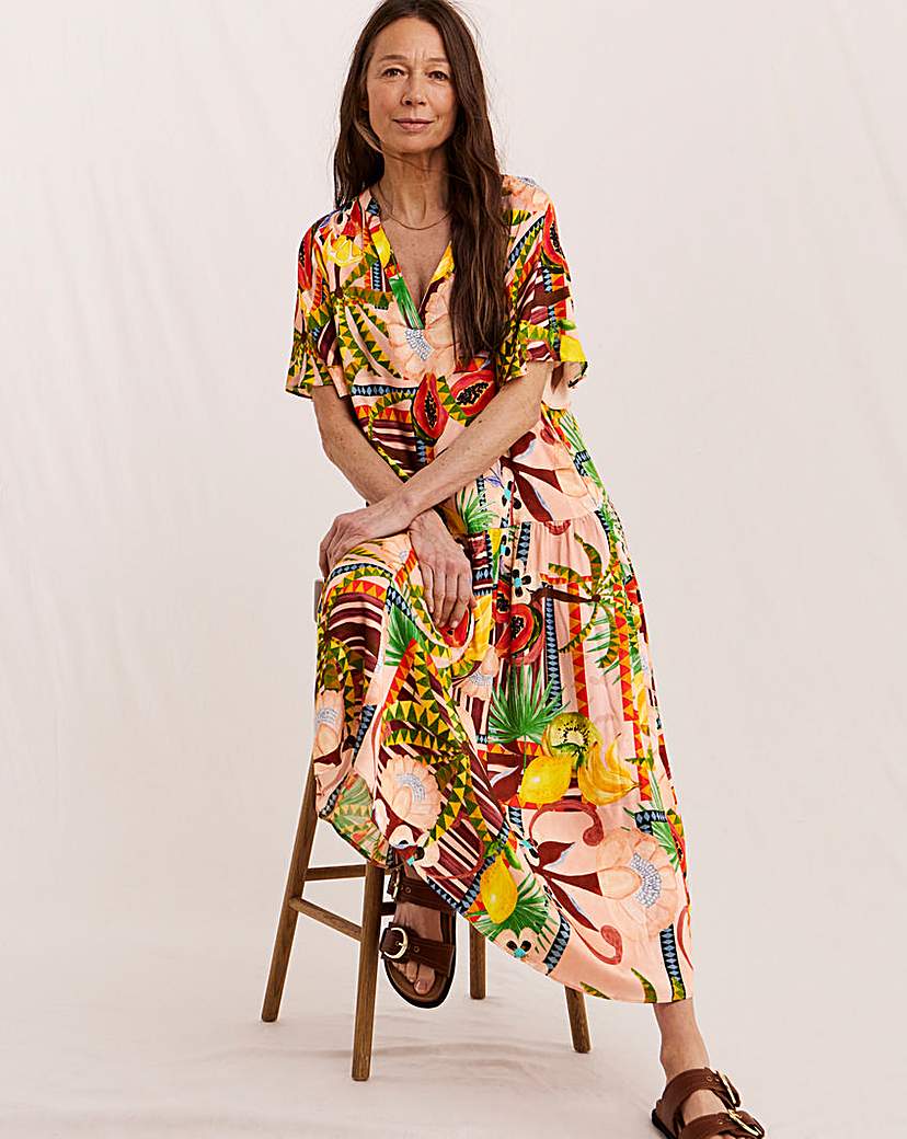 New In - Julipa Petite Printed Midi Dress