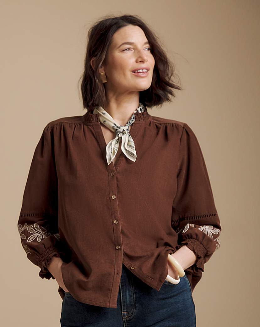 Julipa Embroidered Cord Top