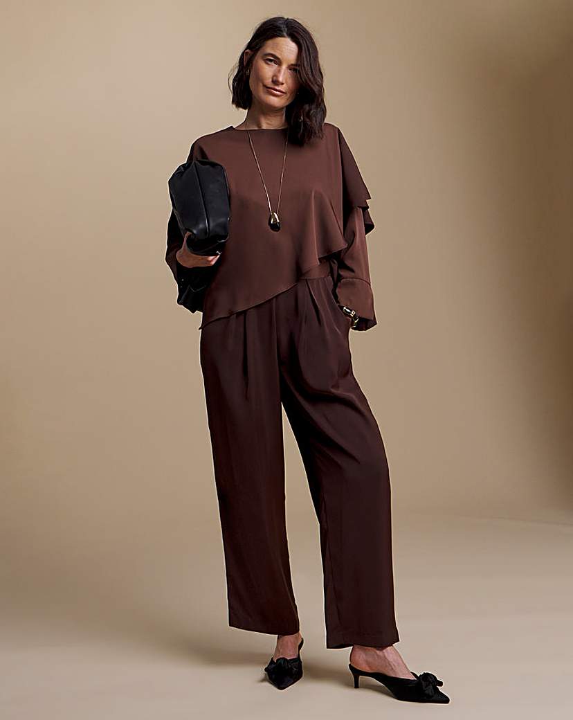 Julipa Satin Straight Leg Trouser