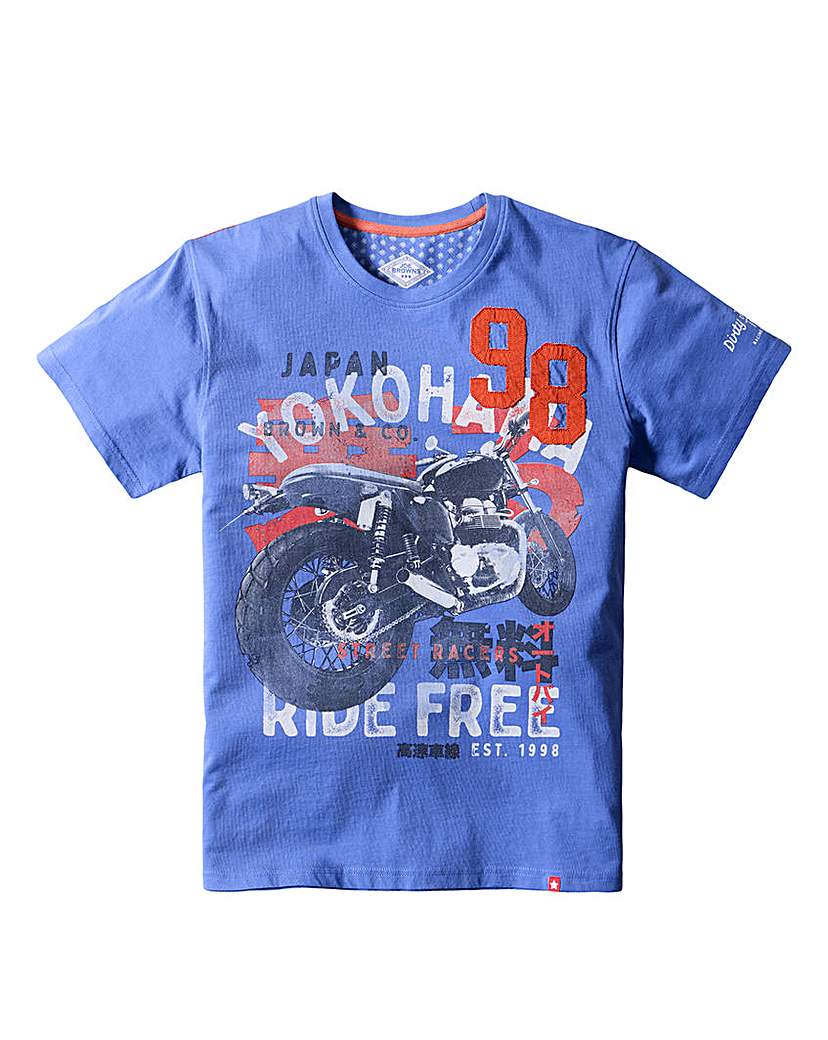 Joe Browns Ride Free T-Shirt - Blue