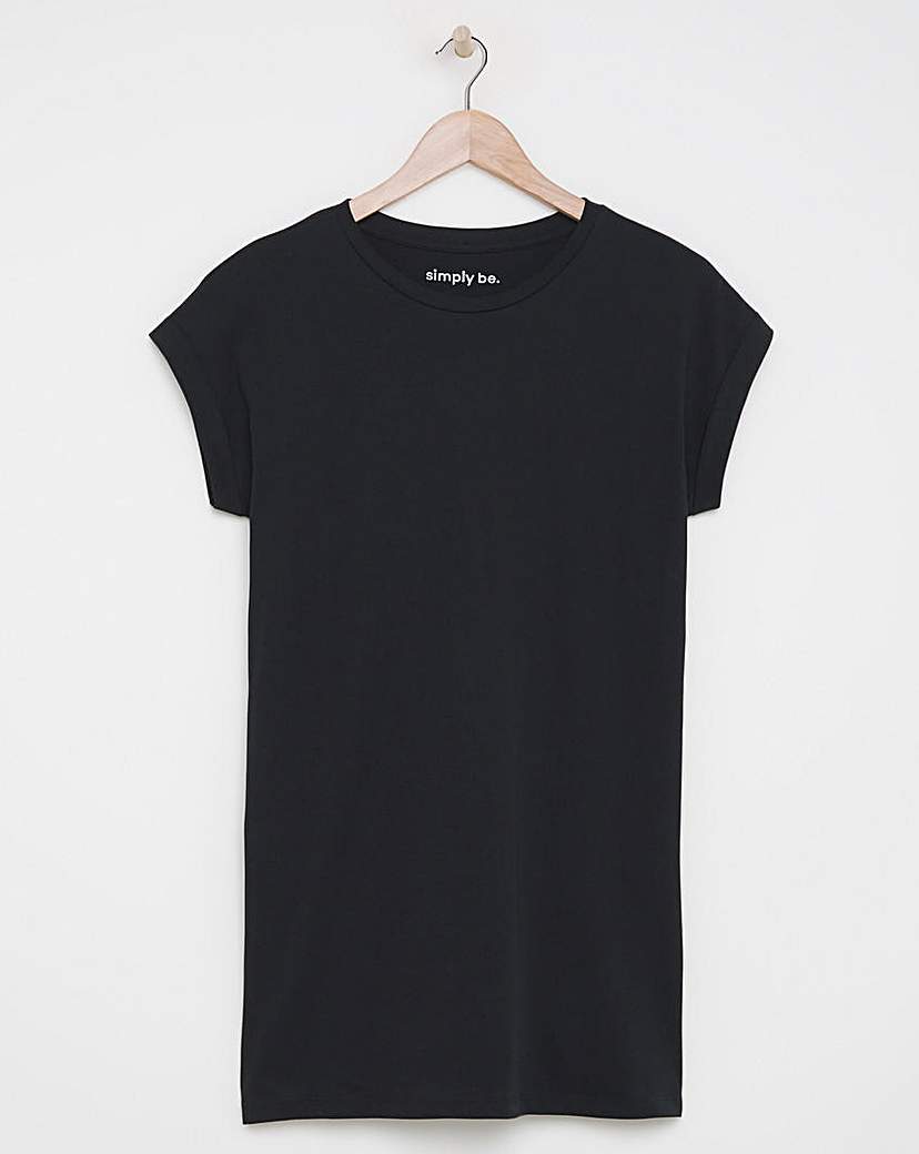 Black Boyfriend Longline Tee