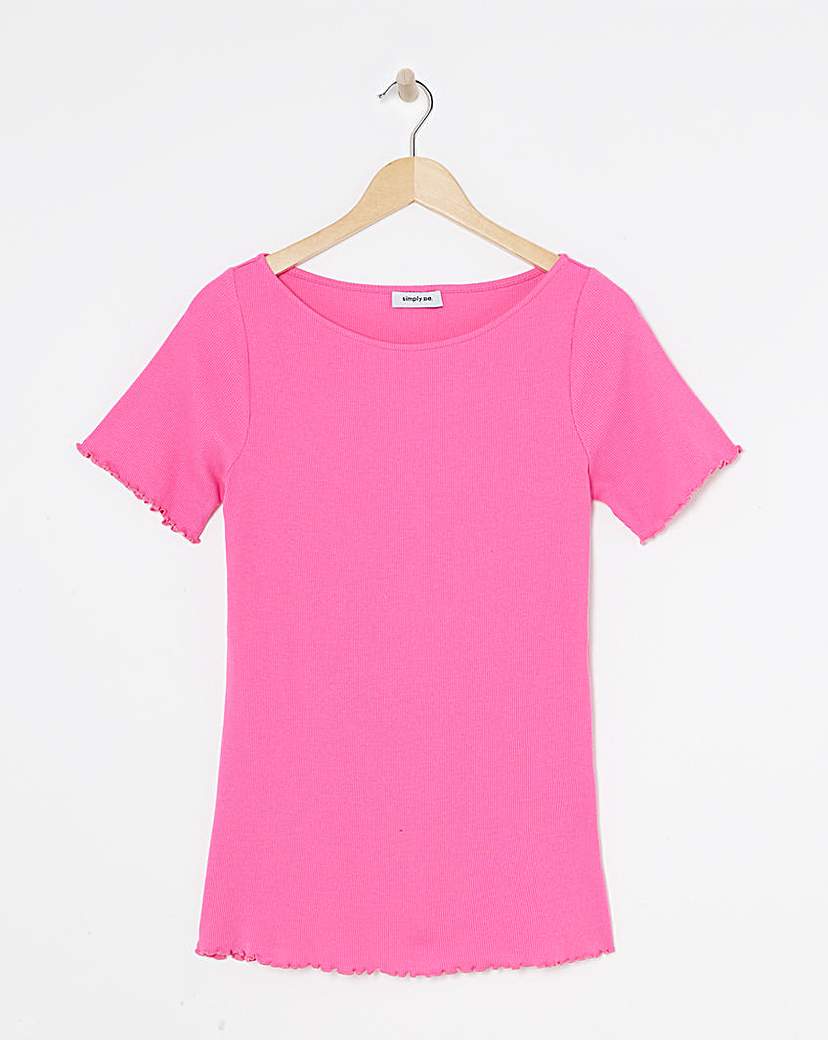 Pink Slash Neck Top