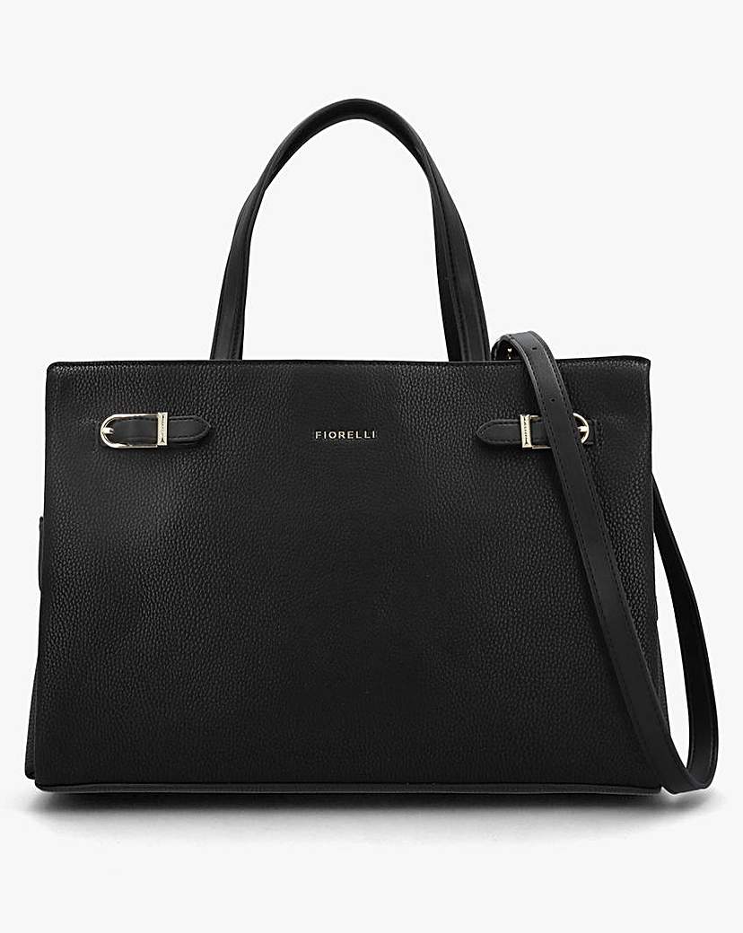 Fiorelli Etta Buckle Black Satchel Bag