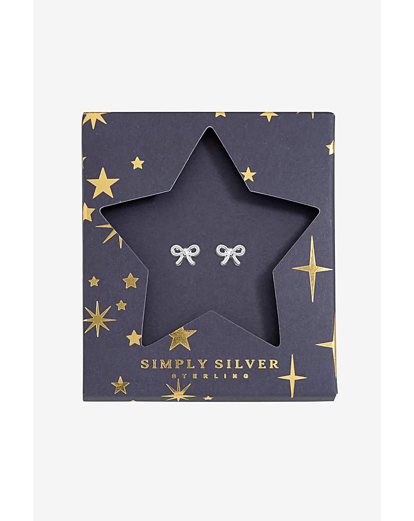 Sterling Silver 925 Bow Earrings
