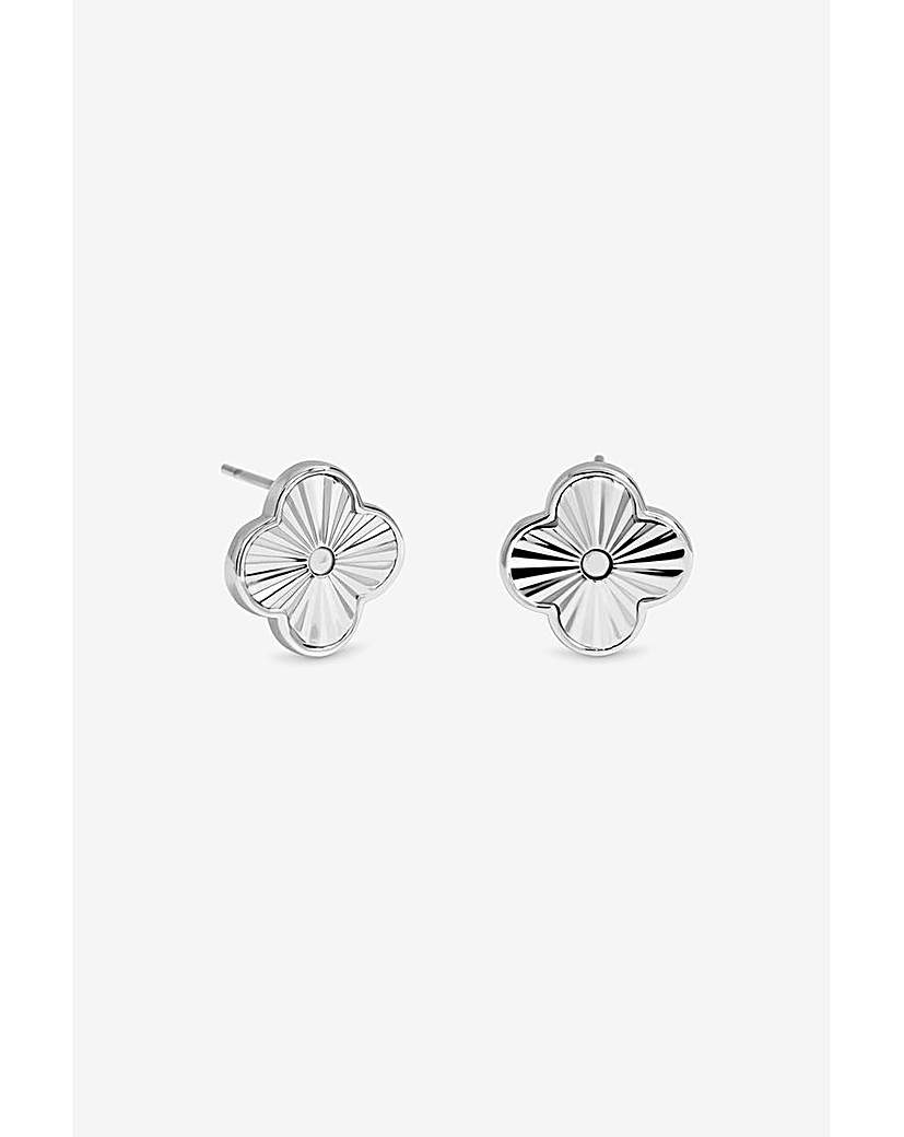 New In - Silver Plated Clover Earrings