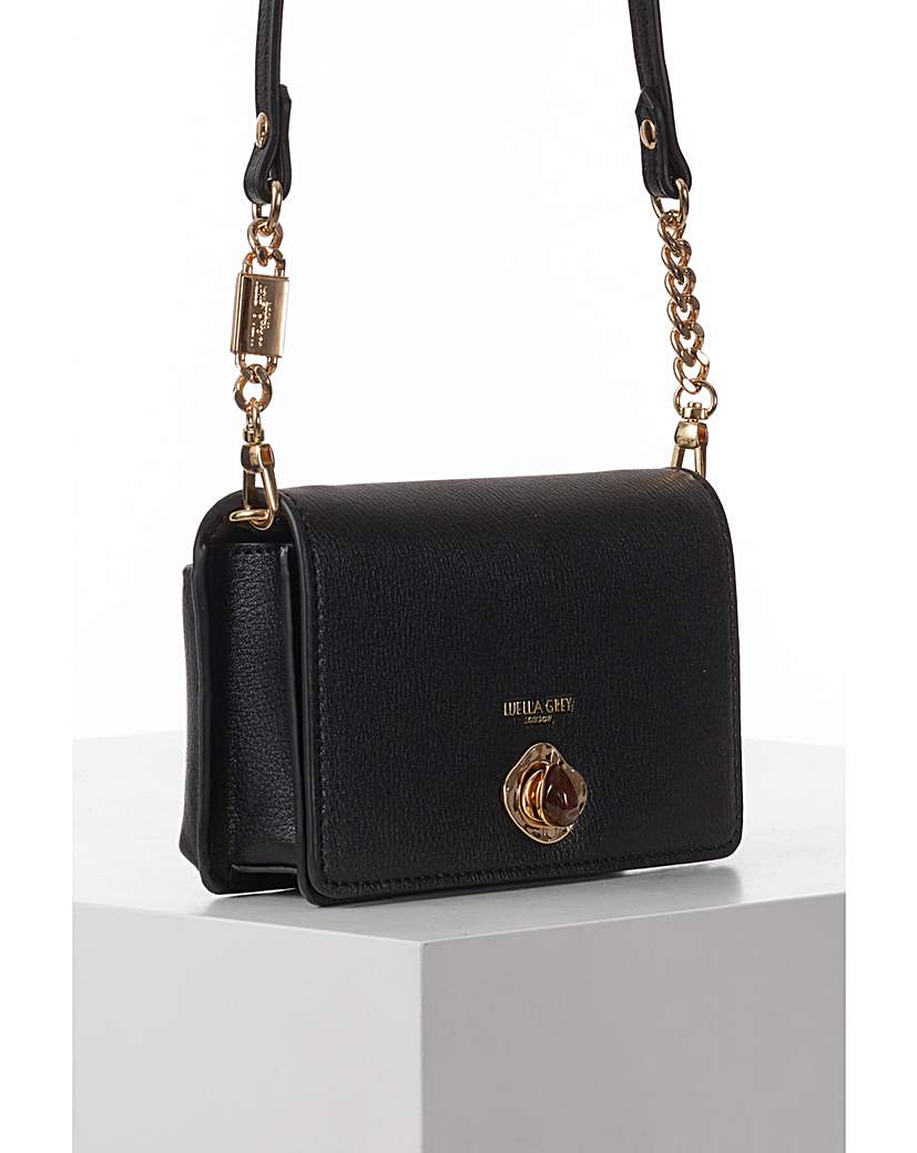 New In - Luella Grey Eloise Black Phone Bag