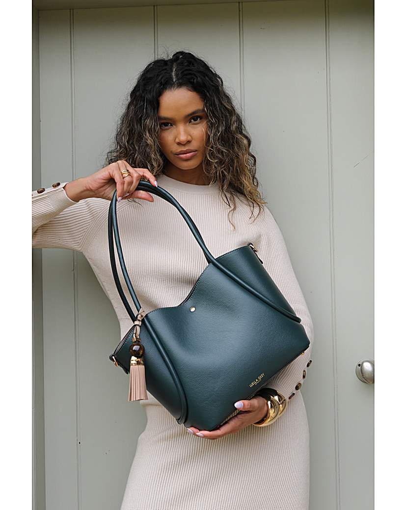 New In - Luella Grey Floella Peacock Tote