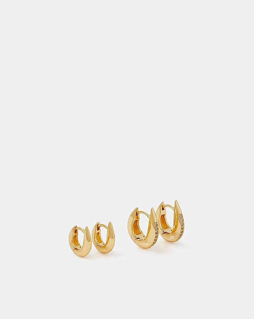 New In - Accessorize 14ct Gold-Plated Earrings